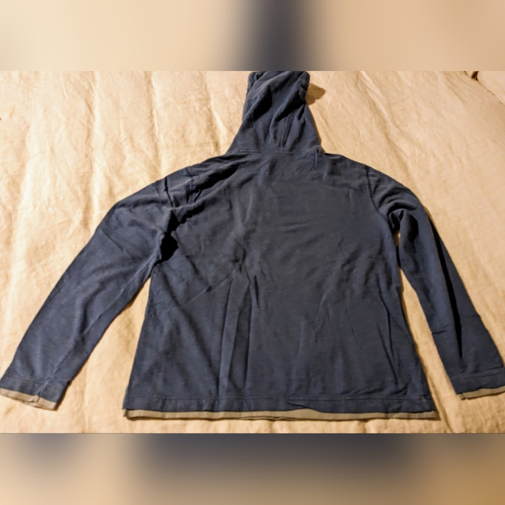 Ck Blue All Cotton Long Sleeve Hoodie, Size M View 3